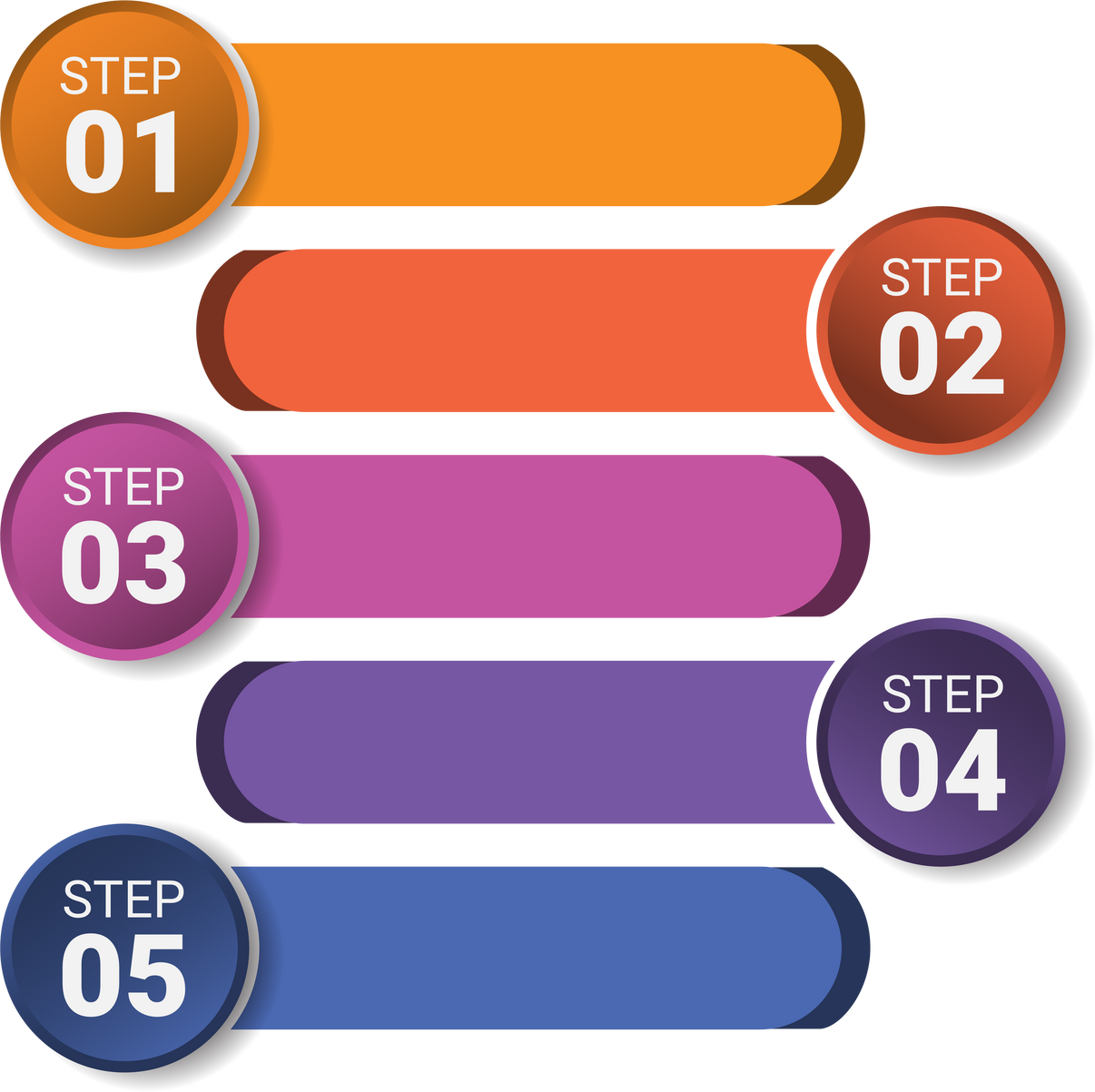 Infographics element design for 5 step
